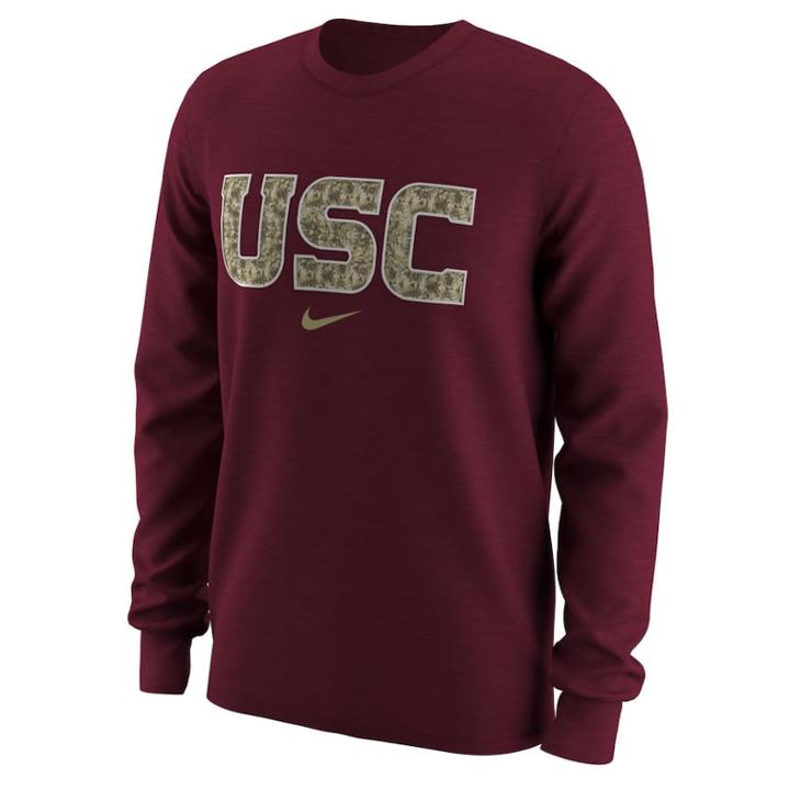 Men's Nike Usc Trojans Camo Wordmark Tee, Size: Large, Red