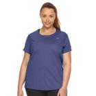 Plus Size Nike Ext Miler Dri-fit Crewneck Running Tee, Women's, Size: 3xl, Drk Purple