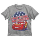 Disney / Pixar Cars Boys 4-7 Lightning Mcqueen Patriotic Graphic Tee, Size: 5/6, Light Grey