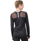 Women's Soybu Endurance Peek-a-boo Racerback Long Sleeve Tee, Size: Xs, Black