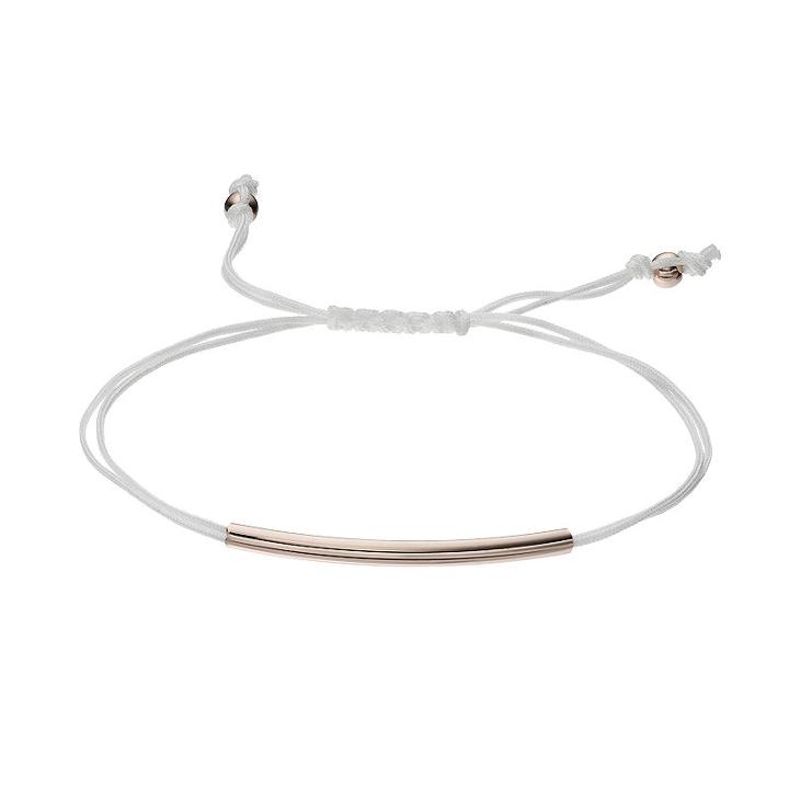 Lc Lauren Conrad Birth Month Curved Tube Cord Bracelet, Women's, White