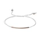 Lc Lauren Conrad Birth Month Curved Tube Cord Bracelet, Women's, White