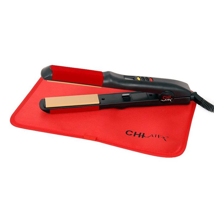 Chi Air Turbo 1-in. Digital Ceramic Flat Iron With Thermal Mat, Black