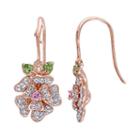 Laura Ashley Sterling Silver Gemstone Flower Drop Earrings, Women's, Pink