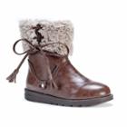 Muk Luks Shirley Women's Water-resistant Ankle Boots, Girl's, Size: 7, Dark Brown