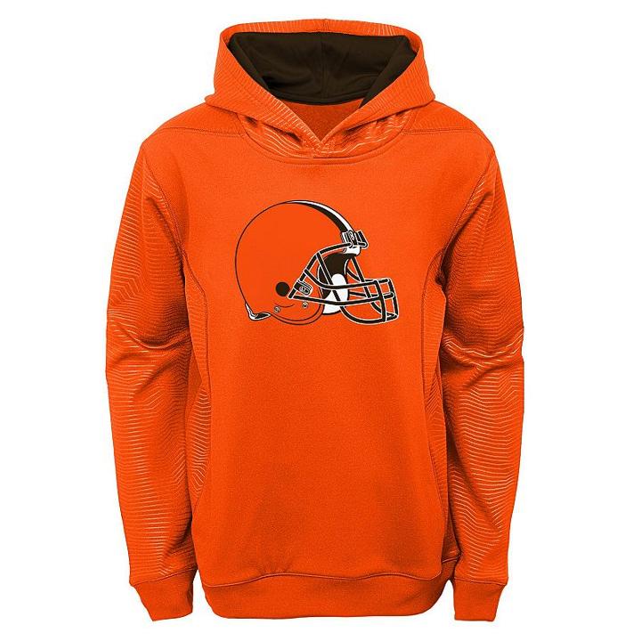 Boys 8-20 Cleveland Browns Energy Performance Hoodie, Boy's, Size: M(10-12), Black