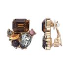 Simply Vera Vera Wang Geometric Stone Cluster Nickel Free Clip On Earrings, Women's, Multicolor