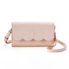 Lc Lauren Conrad Iris Scalloped Crossbody Wallet, Women's, Brt Pink