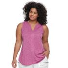 Plus Size Sonoma Goods For Life&trade; Utility Tank, Women's, Size: 1xl, Dark Pink