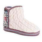 Women's Muk Luks Leigh Bootie Slippers, Size: Large, White