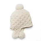 Sijjl Women's Crocket Wool Trapper Hat, White