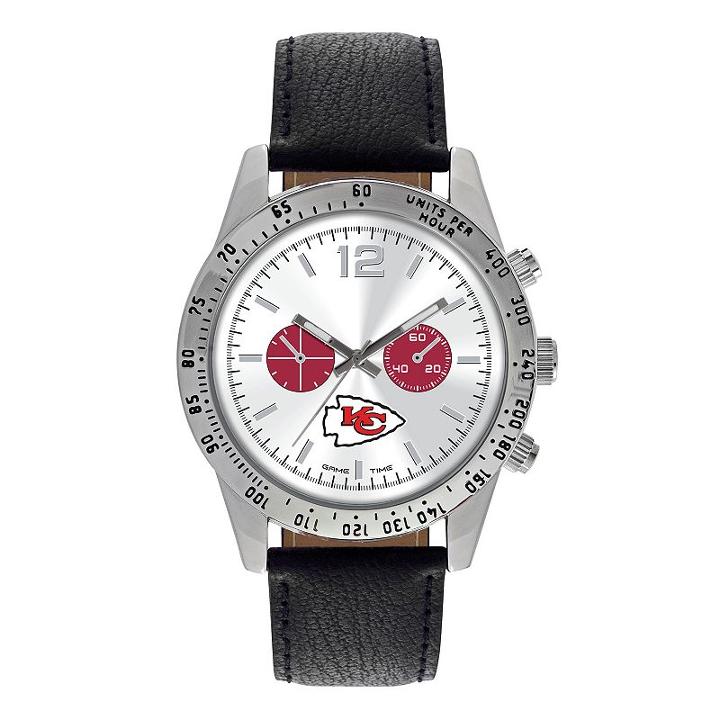 Men's Game Time Kansas City Chiefs Letterman Watch, Black
