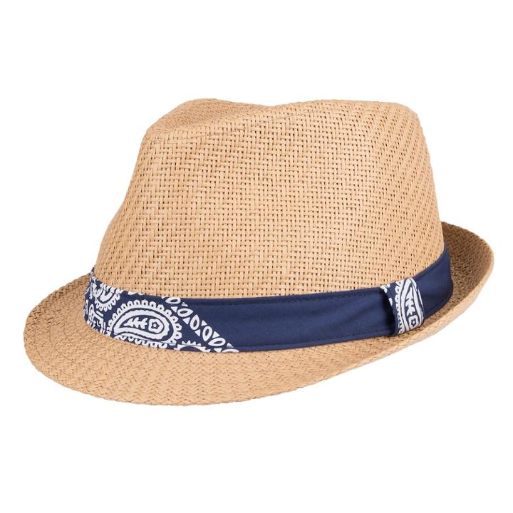 Men's Levi's Bandana Band Straw Fedora, Size: S/m, Blue