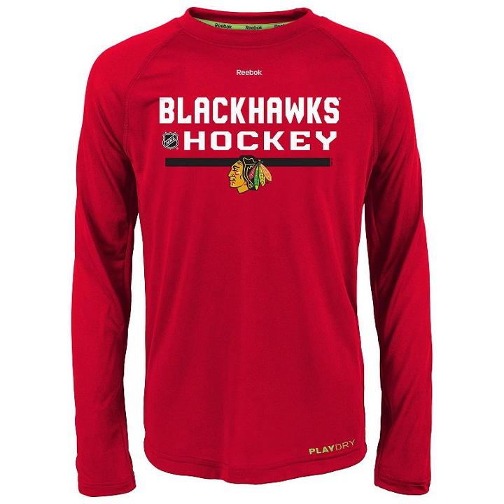 Boys 8-20 Reebok Chicago Blackhawks Authentic Freeze Performance Tee, Boy's, Size: Large, Red