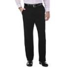 Men's Haggar Expandomatic Stretch Classic-fit Comfort Compression Waist Twill Pants, Size: 38x30, Black