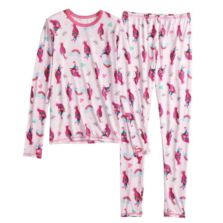 Girls 4-12 Cuddl Duds Dreamworks Trolls Poppy Top & Bottoms, Size: Xs, Multi