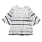 Girls 7-16 & Plus Size Mudd&reg; Bell Sleeve Lace Yoke Top, Size: 10, White
