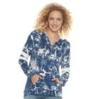 Juniors' Pink Republic Lace-up Hoodie, Teens, Size: Large, Dark Blue