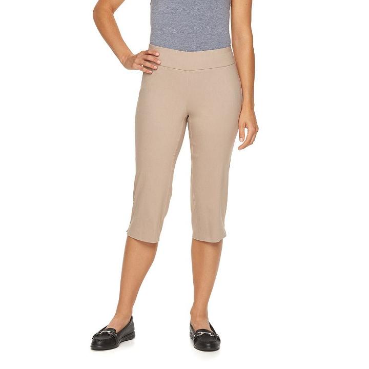 Petite Dana Buchman Millennium Pull-on Capris, Women's, Size: S Petite, Dark Brown