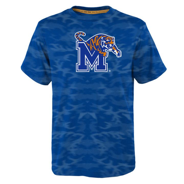Boys 8-20 Memphis Tigers Vector Dri-tek Tee, Size: M 10-12, Blue Other
