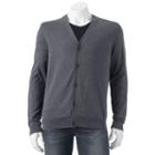 Big & Tall Croft & Barrow&reg; Classic-fit 12gg Cardigan, Men's, Size: M Tall, Dark Grey