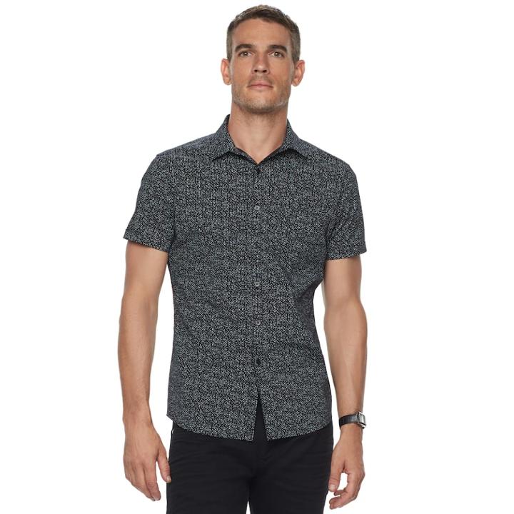 Men's Marc Anthony Slim-fit Stretch Woven Button-down Shirt, Size: Medium, Oxford