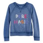 Girls 7-16 & Plus Size Mudd&reg; Graphic Pullover Sweatshirt, Size: 12, Blue