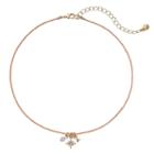 Lc Lauren Conrad Triangle & Star Charm Pink Choker Necklace, Women's