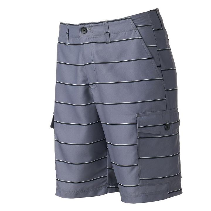 Men's Urban Pipeline&reg; Microfiber Cargo Shorts, Size: 30, Med Grey