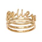 Lc Lauren Conrad Believe Ring Set, Women's, Size: 7, Gold