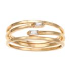 Lc Lauren Conrad Cubic Zirconia Ring Set, Women's, Size: 3, Gold