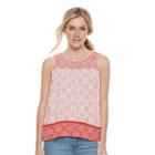 Women's Sonoma Goods For Life&trade; Smocked Tank, Size: Xs, Med Orange