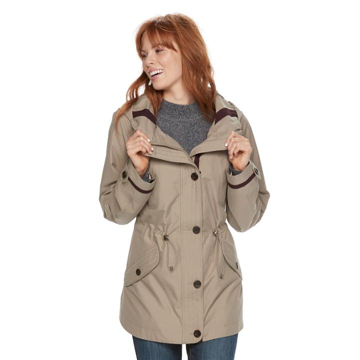 Women's Gallery Rain Coat, Size: Xl, Brown