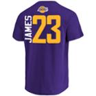 Men's Los Angeles Lakers Lebron James Name & Number Tee, Size: Large, Drk Purple