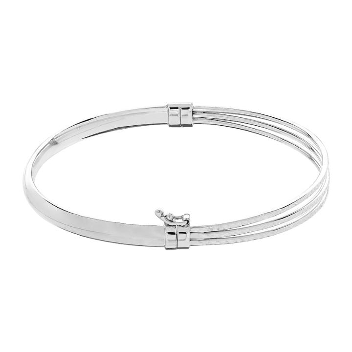 Sterling Silver Tiered Bangle Bracelet, Women's, Size: 7.5