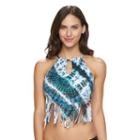 Women's Apt. 9&reg; Fringe Midkini, Size: Small, Dark Green