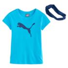 Girls 4-6x Puma Tee & Bandana Set, Size: 4, Brt Blue