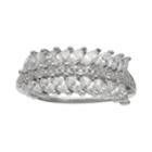 Primrose Sterling Silver Cubic Zirconia Leaf Ring, Women's, Size: 7, White