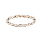 Journee Collection Two Tone Sterling Silver Twist Ring, Women's, Size: 5, Yellow