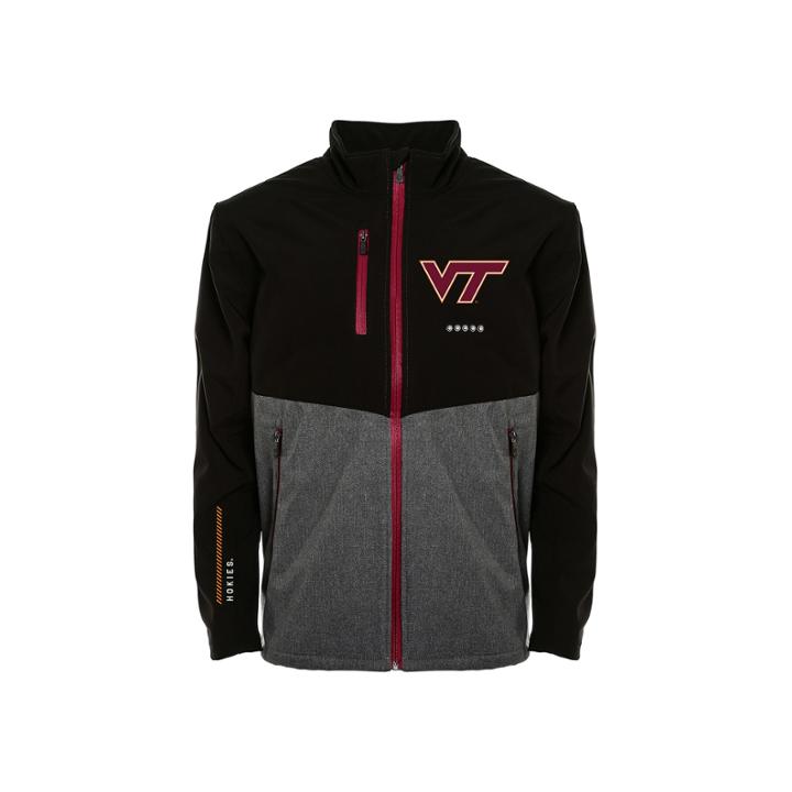 Men's Franchise Club Virginia Tech Hokies Fusion Softshell Jacket, Size: Large, Black