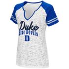 Women's Campus Heritage Duke Blue Devils Notch-neck Raglan Tee, Size: Medium, White Oth