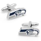 Seattle Seahawks Rhodium-plated Cuff Links, Men's, Multicolor