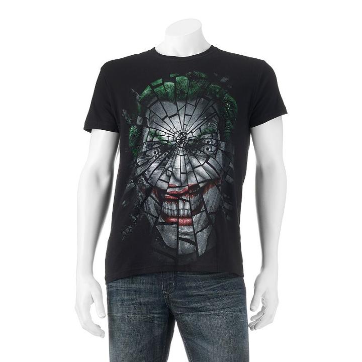 Men's Dc Comics Shattered Joker Tee, Size: Large, Black