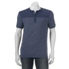 Men's Sonoma Goods For Life&reg; Heathered Henley, Size: Large, Dark Blue