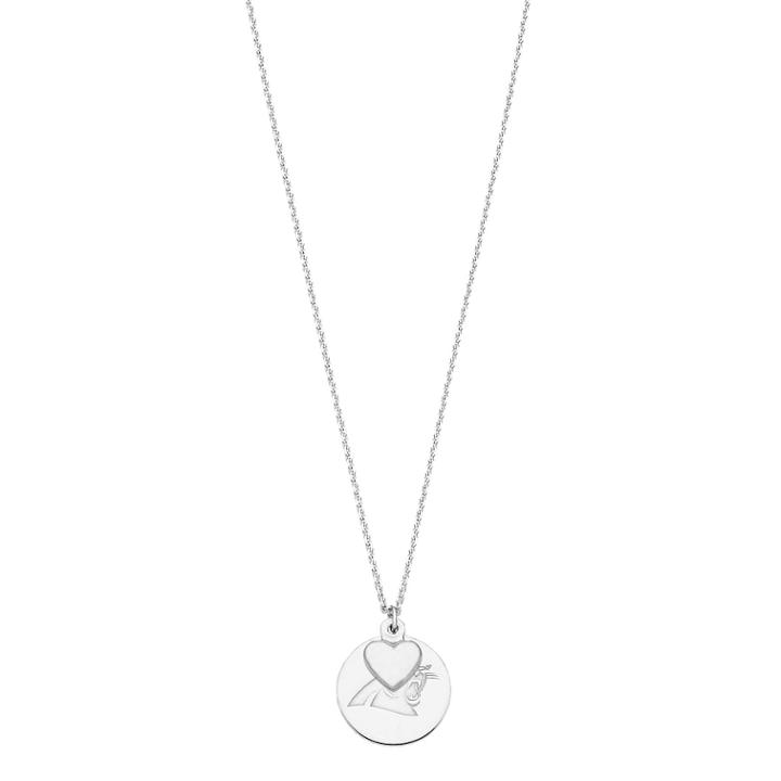 Sterling Silver Carolina Panthers Pendant Necklace, Women's, Size: 18, Grey