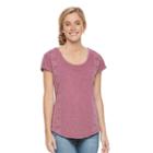 Women's Sonoma Goods For Life&trade; Embroidered Scoopneck Tee, Size: Small, Med Purple