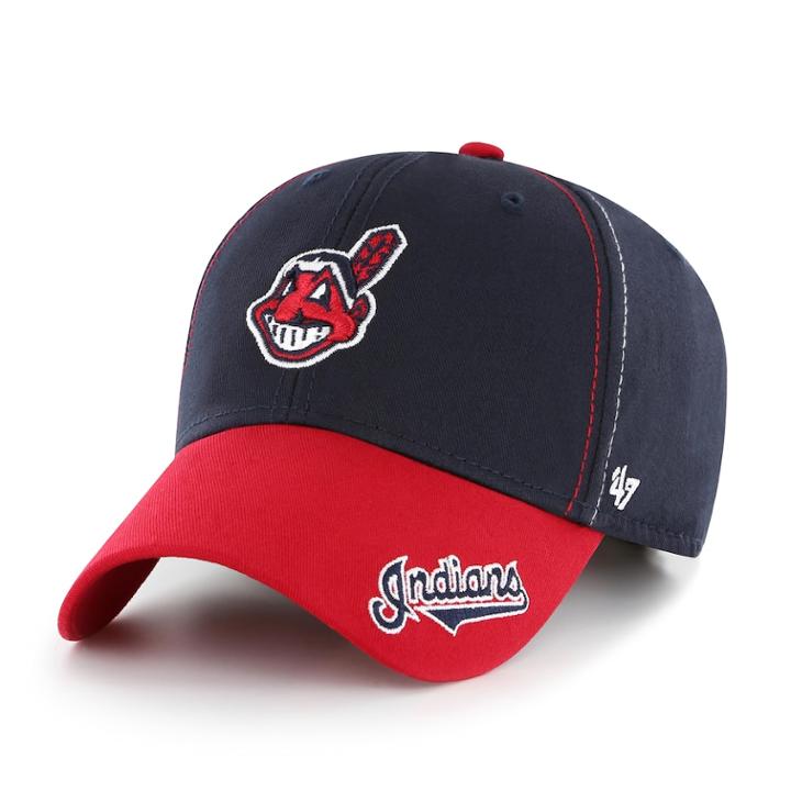 Youth '47 Brand Cleveland Indians Cross Stack Mvp Hat, Boy's, Blue (navy)