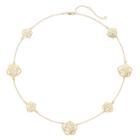 14k Gold Textured Rose Station Necklace, Women's, Size: 18, Yellow
