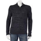 Big & Tall&reg; Quarter-zip Sweater, Men's, Size: L Tall, Black