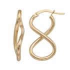 14k Gold Infinity Loop Drop Earrings, Women's, Yellow